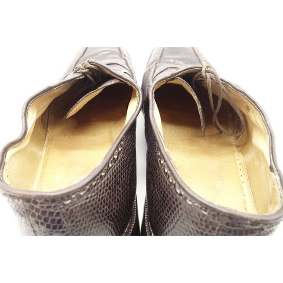 Belvedere Brown Genuine Ostrich Leg Claw Lace Up Oxfords Shoes Men\'s 10.5 B main image 11